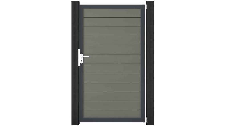 planeo Gardence Strong - BPC-Universaltor Grau mit Anthrazit Alurahmen 100x180x4cm