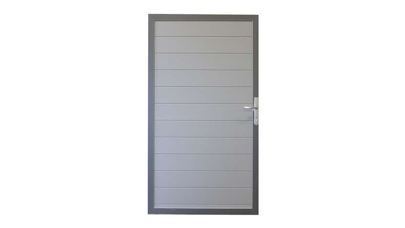 planeo Gardence Metallic - Alu-Universaltor Silbergrau mit Alurahmen