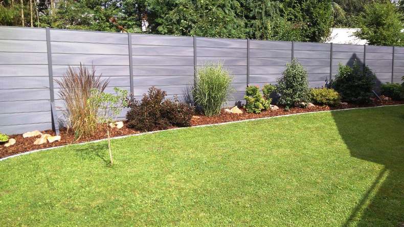 planeo Gardence Deluxe - BPC-Gartenzaun Steingrau co-ex