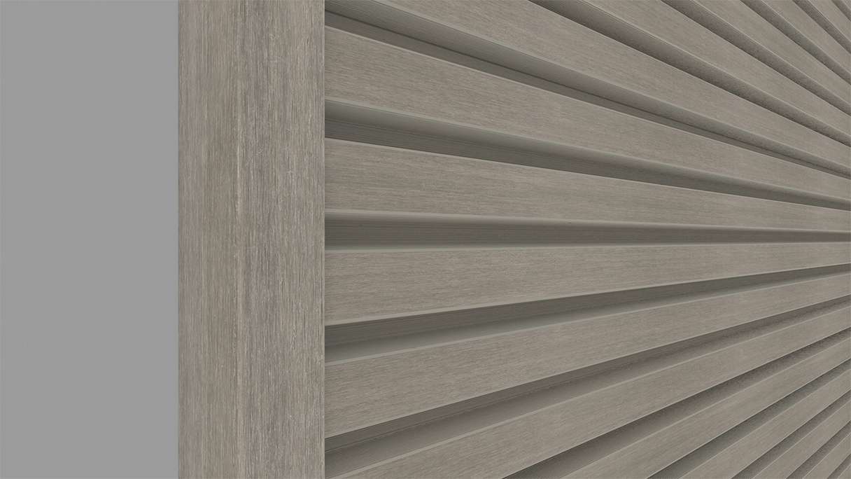 planeo LINEA - Alu CoEx Endprofil Hellgrau 3000 x 74 x 61 mm