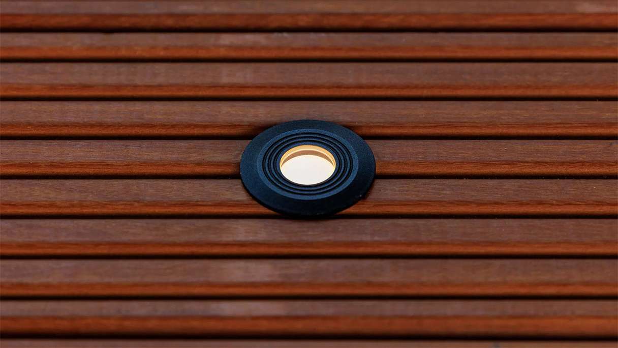 planeo Terrassenbeleuchtung 12V - LED-Einbauleuchte Onyx 30 RA - 0.5W 1 Lumen