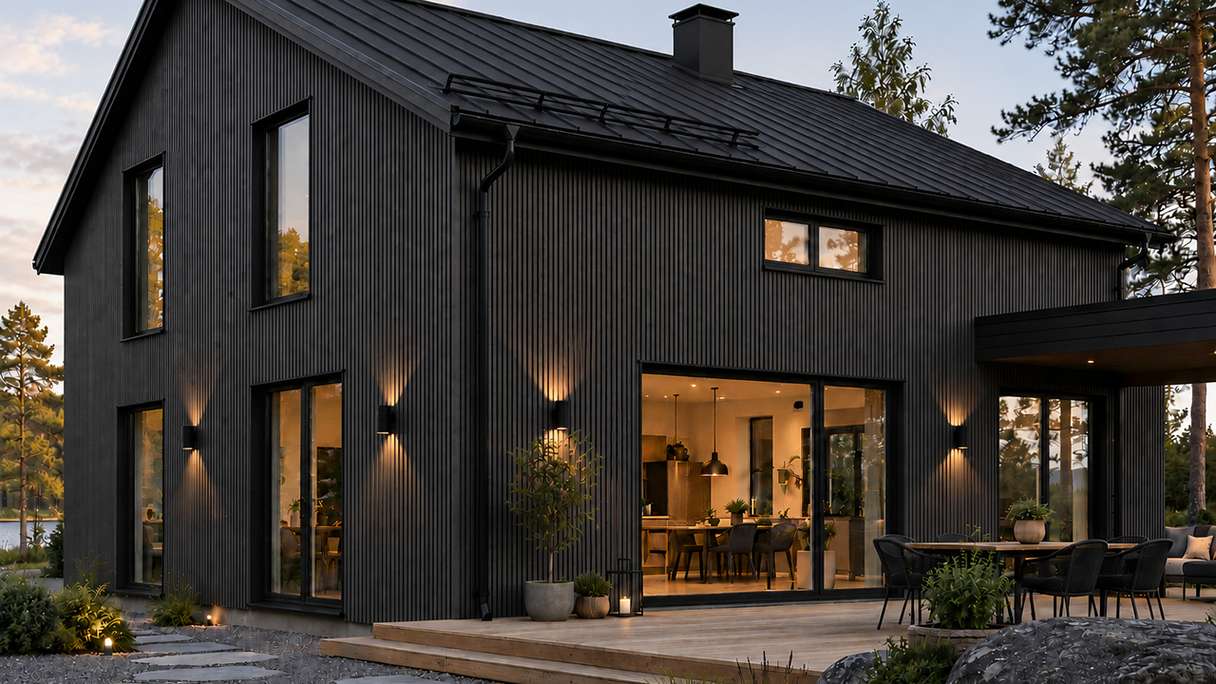 planeo NOVA - WPC CoEx Rhombusleiste Fassadenverkleidung Black 4 m