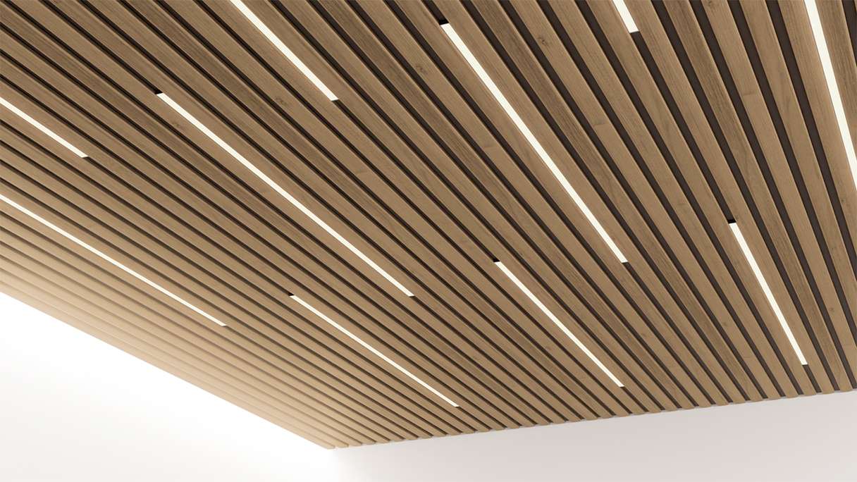 Skaben Akustikpaneele SilentWall Easy-Sticks - Eiche Rustikal - 250 x 3,45 cm 4 Stk.