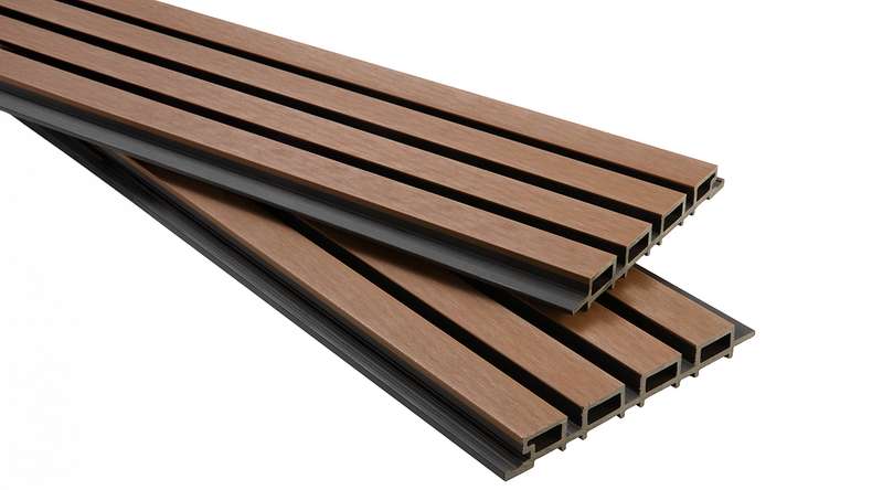 planeo NOVA - WPC CoEx Rhombusleiste Fassadenverkleidung Teak 2.90 m