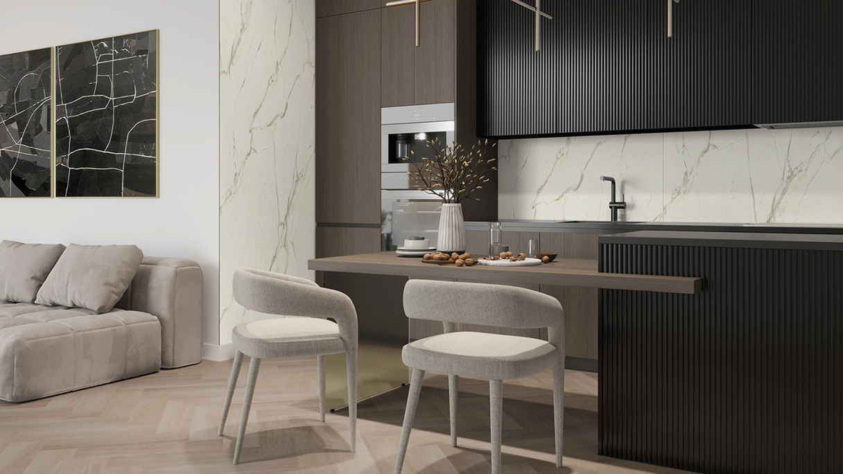planeo Wandverkleidung SPC - CeraRock Tile Carrara Marble XL 280 x 117,5 cm