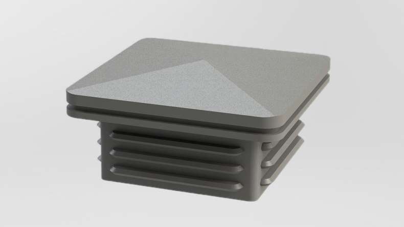 planeo Gardence Guard - Pfostenkappe Silbergrau 6x6cm
