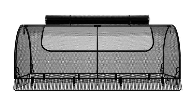 planeo Hochbeetaufsatz Netz - Schwarz 149.9 x 69.4 x 62 cm