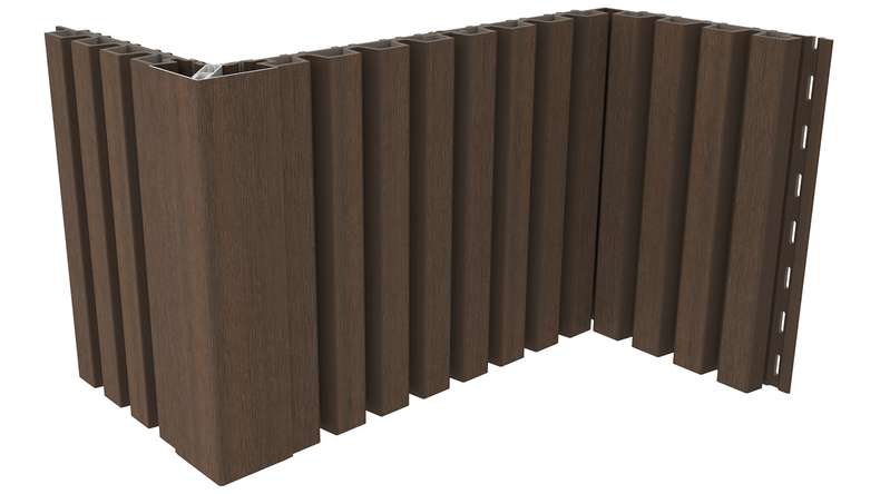 planeo LINEA Slim - WPC CoEx Fassadenverkleidung Ipe Braun 2900 x 215 mm