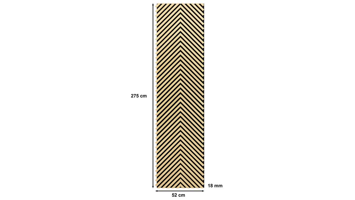 Skaben Akustikpaneele SilentWall - Fischgrät New Light - 275 x 52 cm