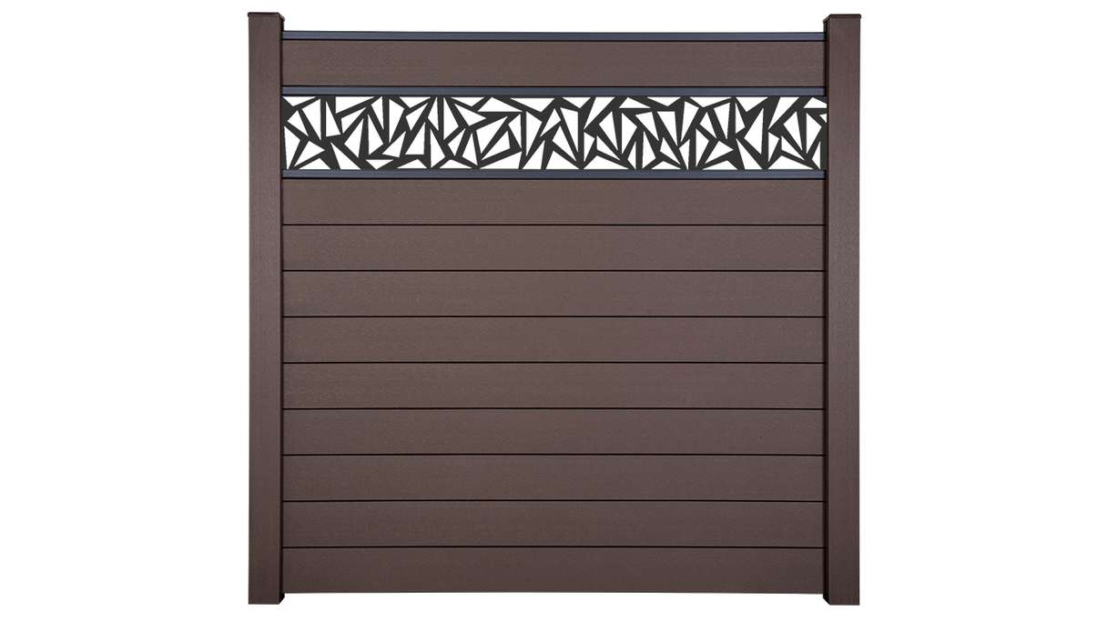 planeo Gardence Strong - BPC-Steckzaun Triangle Terra 180 x 180 cm
