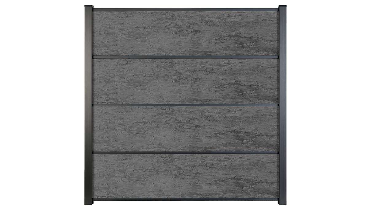 planeo Gardence Resistant - HPL-Steckzaun Anthrazitgrau 180 x 183 cm