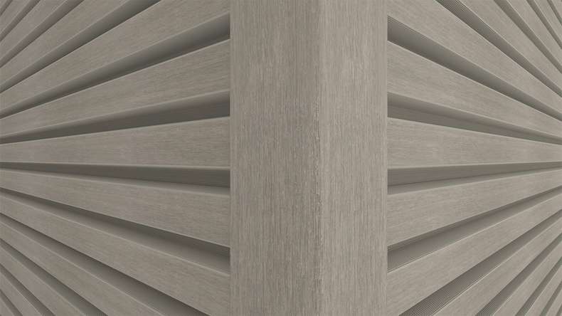 planeo LINEA Slim - WPC CoEx Fassadenverkleidung Hellgrau 2900 x 215 mm