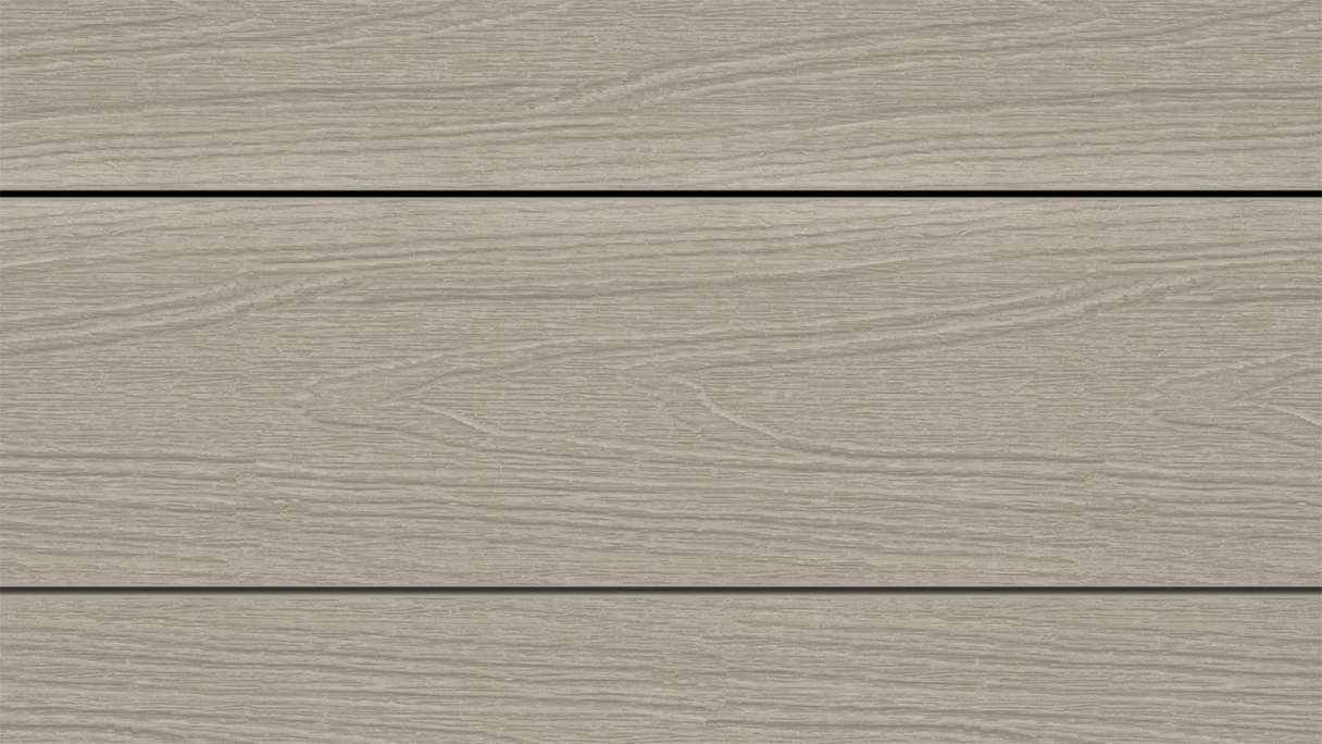 planeo WOODLine Nature - 3m WPC CoEx ummantelte Terrassendiele Verbundprofil leicht - Hellgrau strukturiert/glatt gebürstet