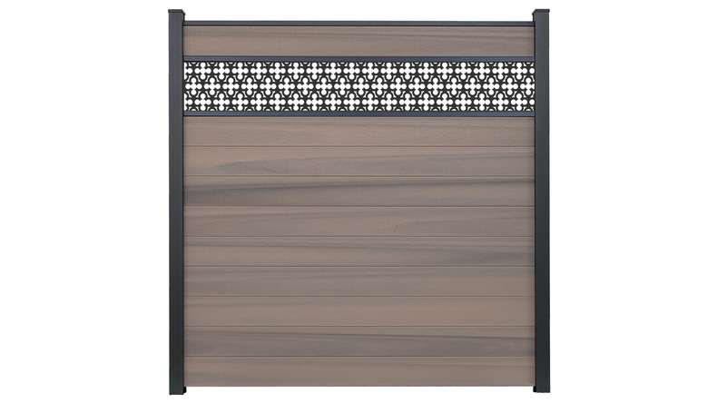 planeo Gardence Strong - BPC-Steckzaun Oriental Bi-Color co-ex 180 x 180 cm