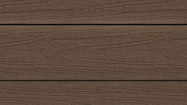 planeo WOODLine Nature - 3m WPC CoEx ummantelte Terrassendiele Verbundprofil leicht - Ipe Braun strukturiert/glatt gebürstet