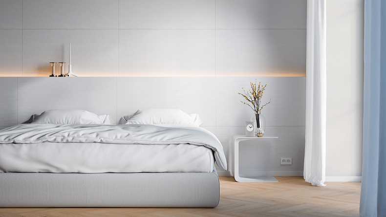 planeo Wandverkleidung SPC - CeraRock Tile Stripes Concrete White XL 280 x 117,5 cm