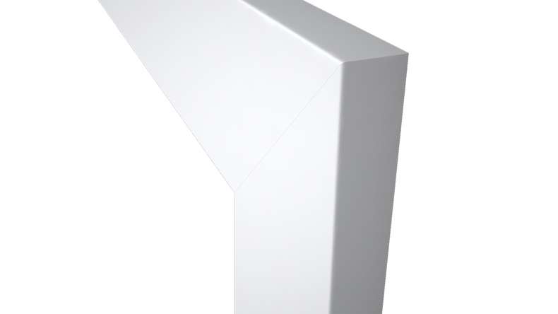 planeo Zarge Designkante SMH 9003 Weiß - 2110 mm