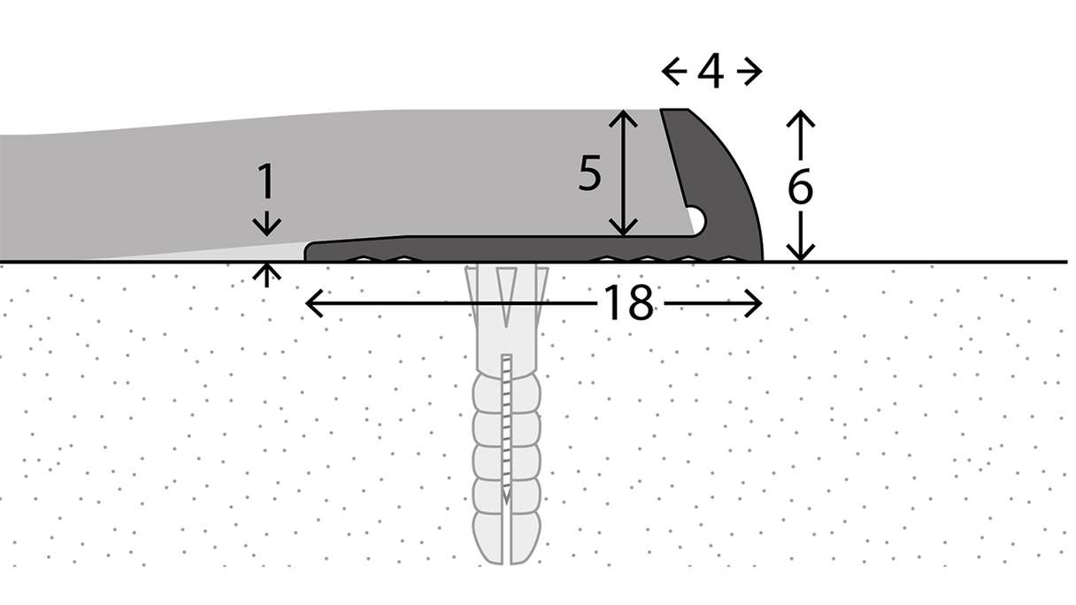 planeo Abschlussprofil 851 - 250 cm