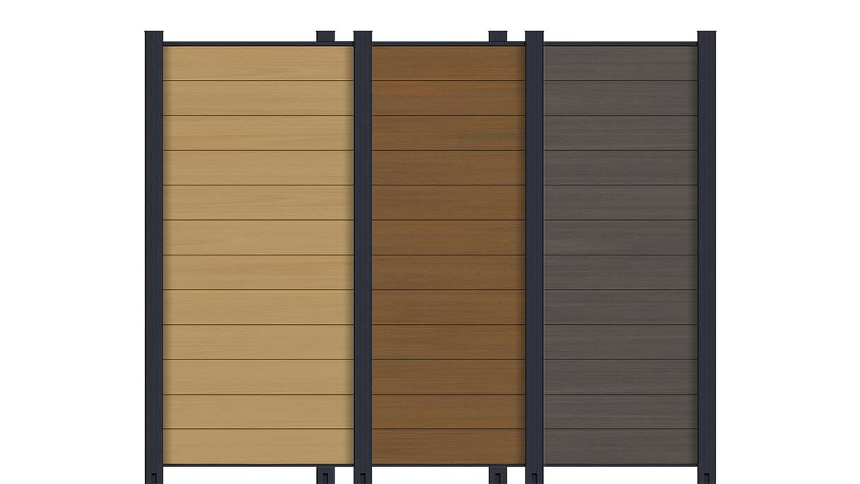 planeo INFINITY - WPC CoEx Steckzaun Hochkant 90 x 180 cm