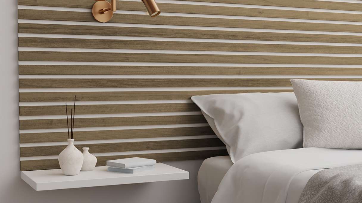Skaben Akustikpaneele SilentWall Easy-Sticks - Eiche Rustikal - 250 x 3,45 cm 4 Stk.