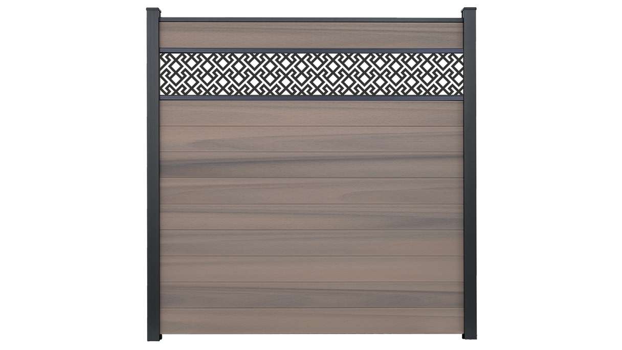 planeo Gardence Strong - BPC-Steckzaun Abstract Bi-Color co-ex 180 x 180 cm