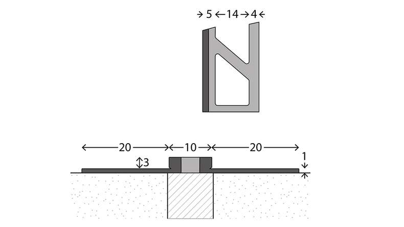 planeo Dehnfugensystem 077 - 300 cm