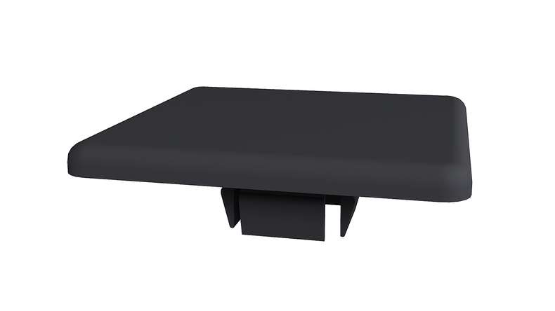 planeo Aluminium Pfosten zum Einbetonieren - Schwarz 8 x 8 x 240 cm inkl. Pfostenkappe