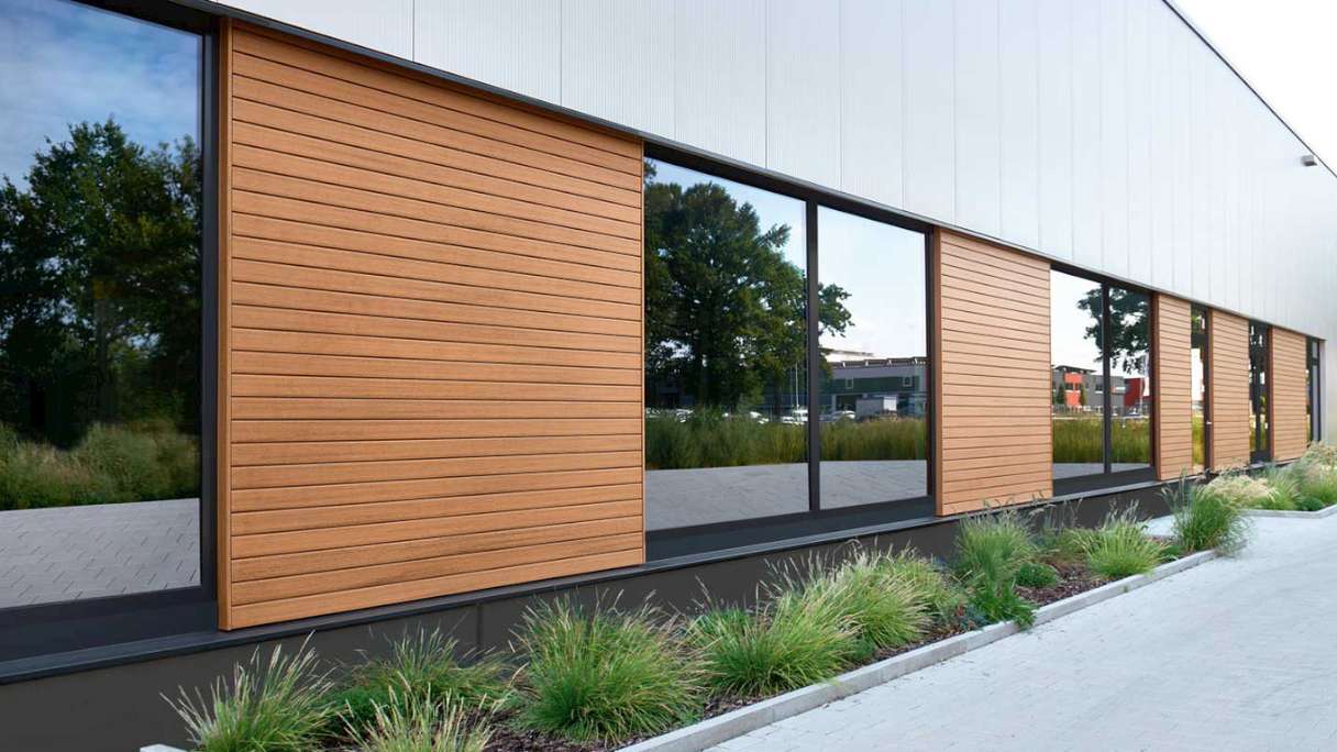planeo Fassado - WPC Rhombusleiste Fassadenverkleidung Prime Eichenbraun