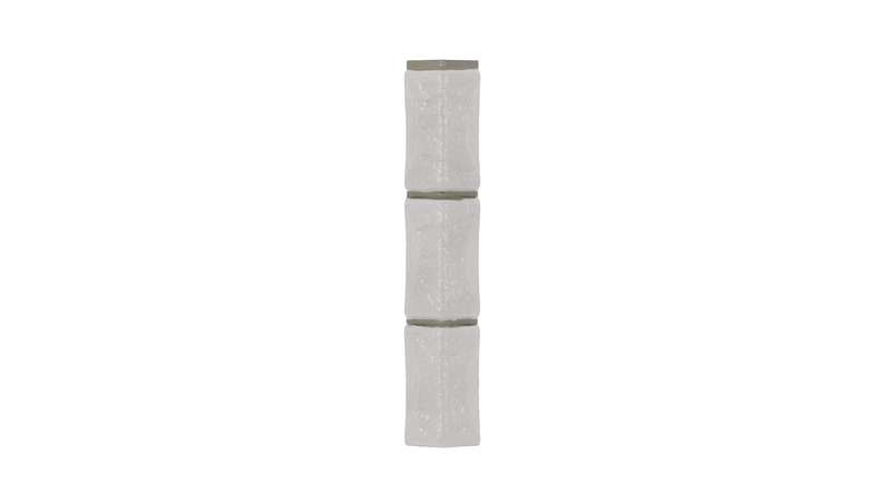Zierer Bruchsteinoptik Ecke für BS1 - 54 x 54 x 345 mm weiß aus GFK