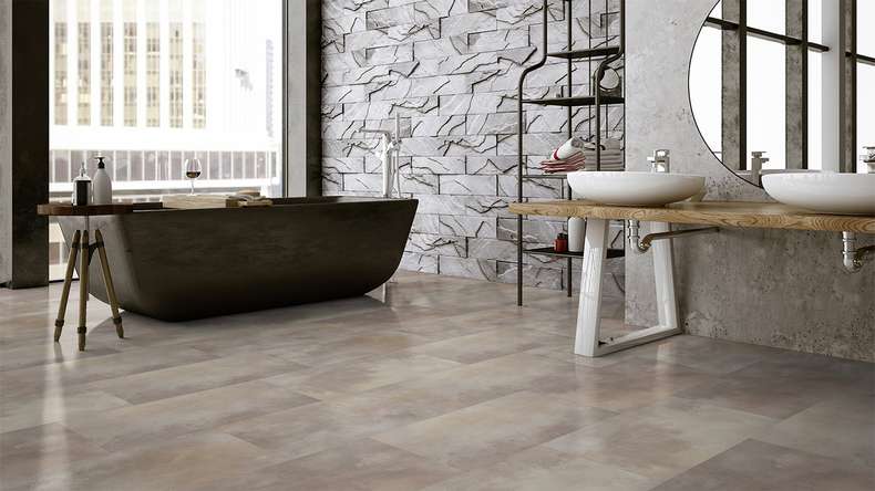 Gerflor Klick Vinyl - Virtuo 30 Rigid Acoustic Acuarela Taupe | Trittschalldämmung integr. (39101476)