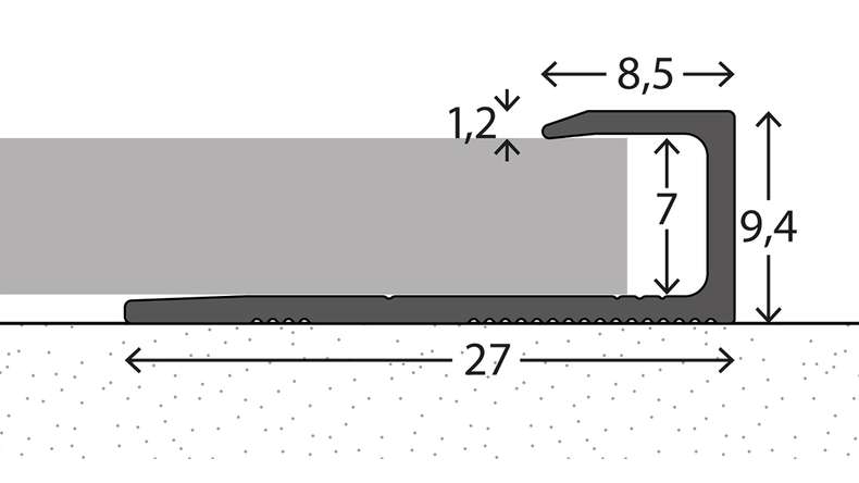 planeo Abschlussprofil 741 - 270 cm