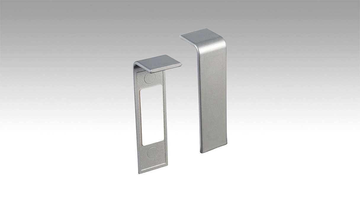 MEISTER Verbindungsstück selbstklebend für Fußleiste Profil 15 MK | 15 F MK | 20 PK | 20 PK Aqua 2038 Edelstahl (800034-04-02038 - 9062402038)