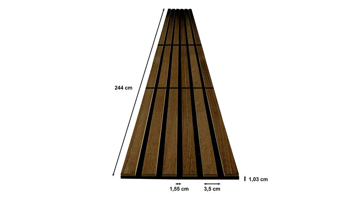 Skaben Akustikpaneele SilentWall Compact - Eiche Dunkel - 244 x 30,5 cm