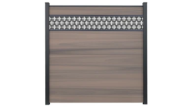 planeo Gardence Strong - BPC-Steckzaun Oriental Bi-Color co-ex 180 x 180 cm