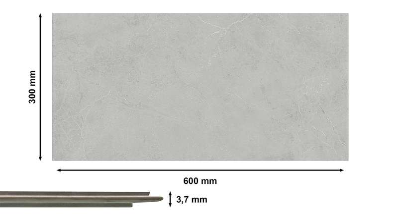 planeo Revea - Wandverkleidung Kunststoff Grey Matt 60 x 30 cm