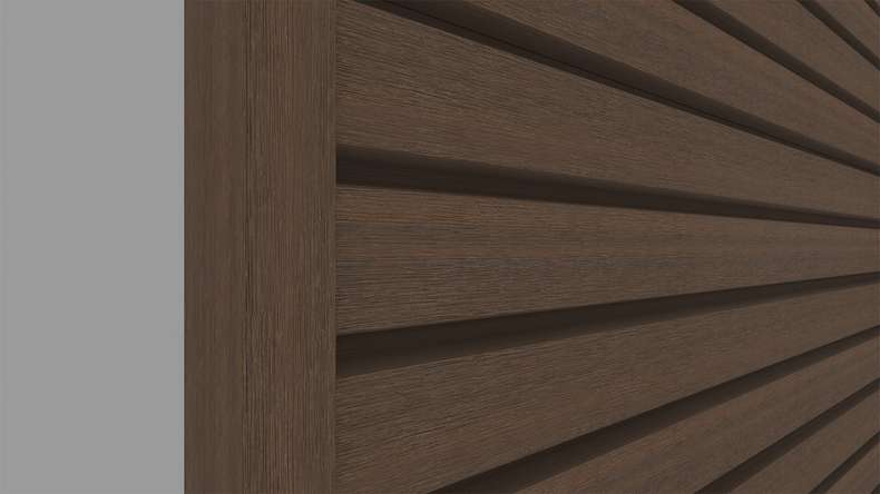 planeo LINEA Wide - WPC CoEx Fassadenverkleidung Ipe Braun 2900 x 181 mm