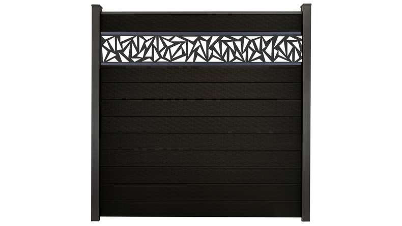 planeo Gardence Strong - BPC-Steckzaun Triangle Schwarz co-ex 180 x 180 cm