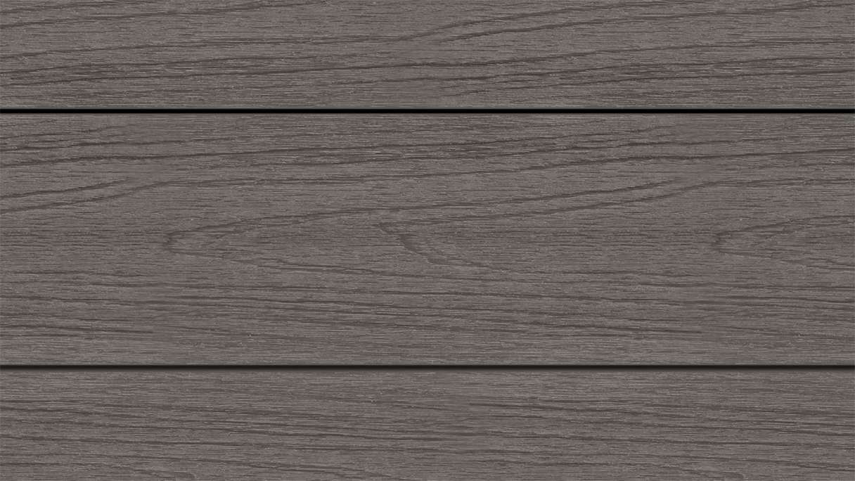 planeo WOODLine Nature - 3m WPC CoEx ummantelte Terrassendiele Verbundprofil leicht - Dunkelgrau strukturiert/glatt gebürstet