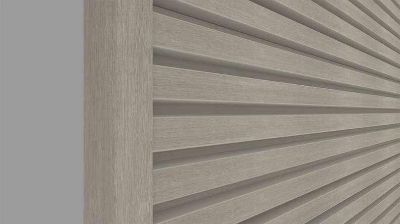 planeo LINEA Slim - WPC CoEx Fassadenverkleidung Hellgrau 2900 x 215 mm