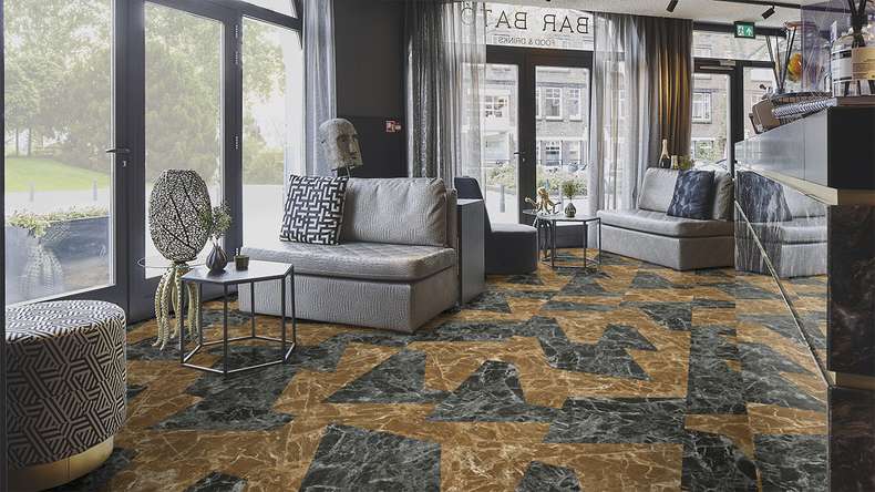 Forbo Allura Material 55 Klebevinyl - Ochre Marble (636782DR5_con)