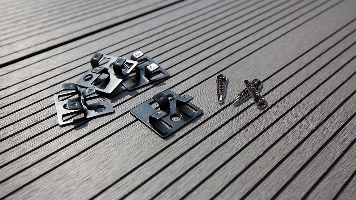 planeo Terrassenclip Edelstahl ca. 4mm Fuge - 100 St. inkl. Schrauben