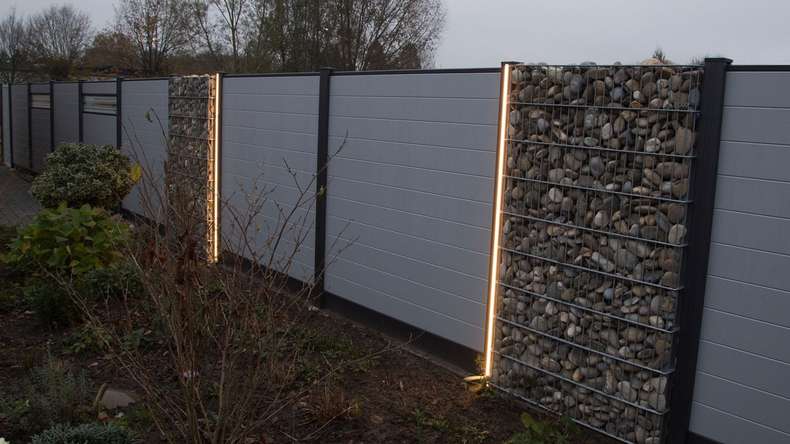 planeo Glow - Zaunbeleuchtungs-Set Lichtleiste aus Alu