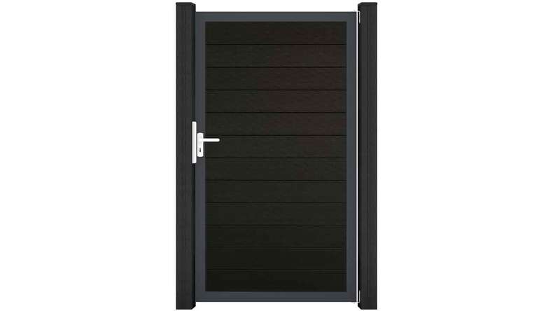 planeo Gardence Strong - BPC-Universaltor Schwarz co-ex mit Anthrazit Alurahmen 100x180x4cm