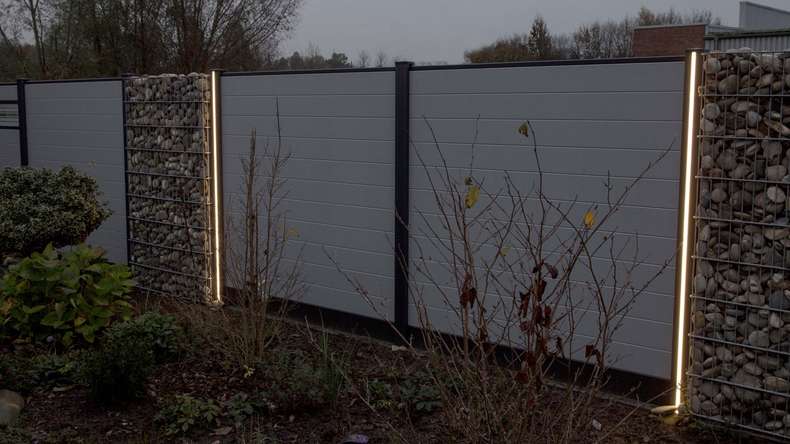 planeo Glow - Zaunbeleuchtungs-Set Lichtleiste aus Alu