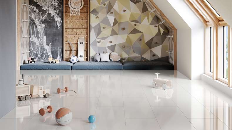 planeo Laminat - STONE 2.0 Weiß V-Fuge High gloss