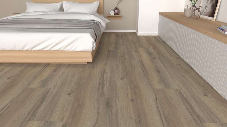 planeo Designboden zum Kleben - Eco Home&Health Rustic Oak Grey | Synchronprägung (LO-ED-04)