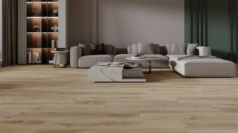 planeo Rigid Klick Vinyl - HOMEtec Pro 50 IXPE Desert Drift Oak | Trittschalldämmung integr. (RP-E50-6)