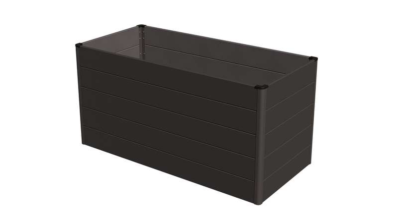 planeo Alu-Hochbeet Rechteck - Anthrazit | DB703 150 x 70 x 75 cm