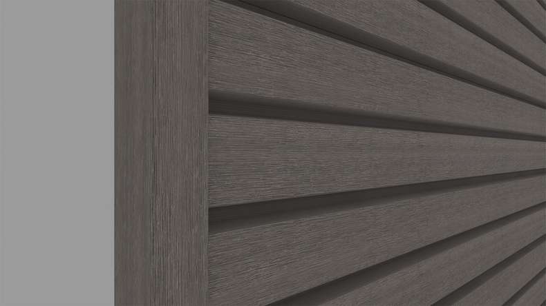 planeo LINEA Wide - WPC CoEx Fassadenverkleidung Dunkelgrau 2900 x 181 mm