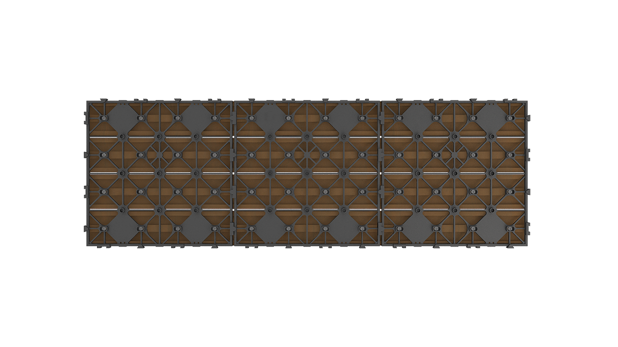 planeo WPC-CoEx-Terrassenfliese Burma Teak 90x30 cm